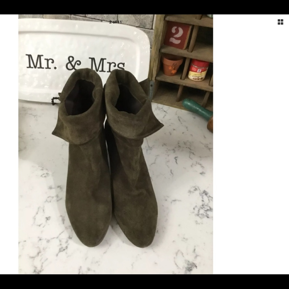 FREE PEOPLE Adella Suede Heeled Booties US 8.5 - Picture 2 of 8
